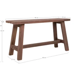 Ławka Barcelona tekowa naturalna