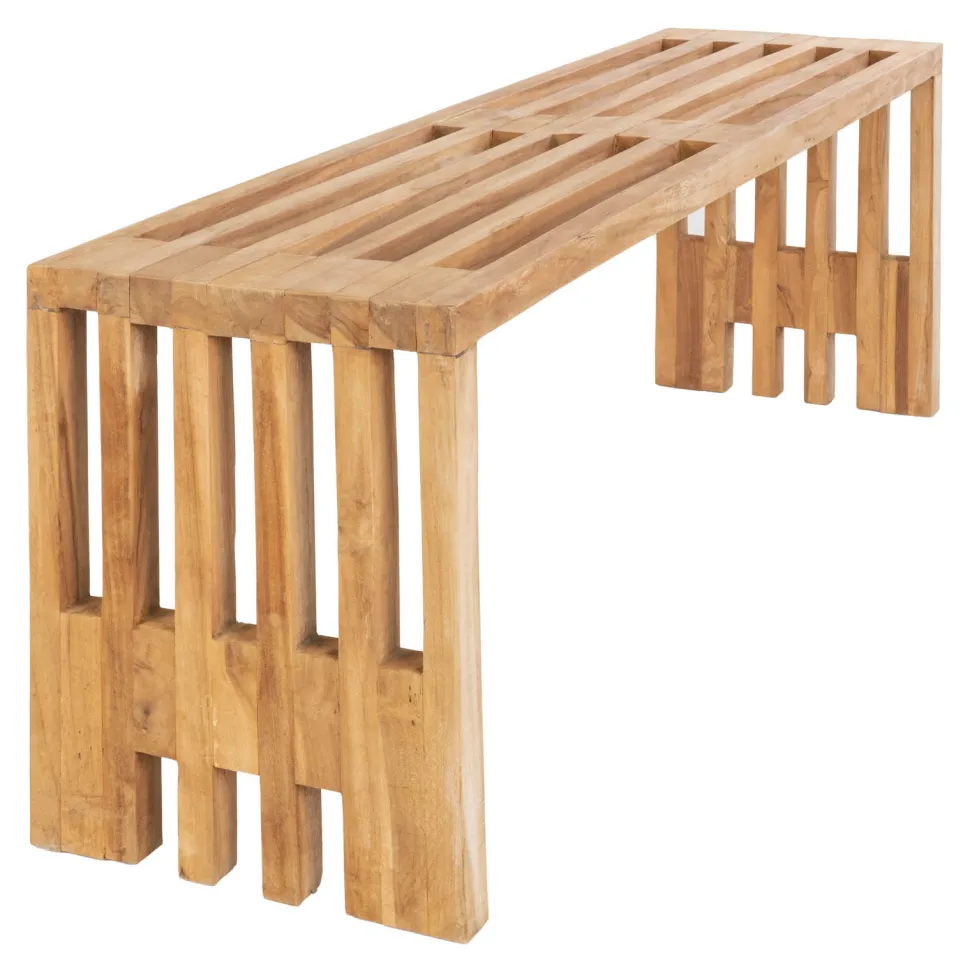 Ławka Benidorm 140cm naturalna tekowa