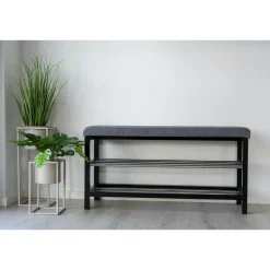 Ławka Padova szara/czarna