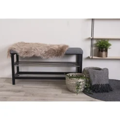 Ławka Padova szara/czarna