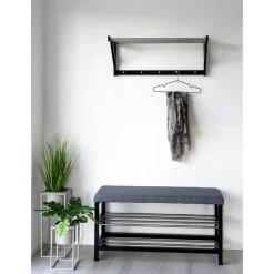 Ławka Padova szara/czarna