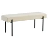 Ławka Swindon boucle biała/czarna