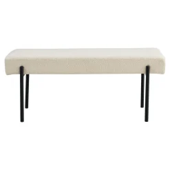 Ławka Swindon boucle biała/czarna