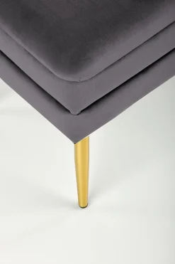 Ławka Vanel z pojemnikiem szara/ złota