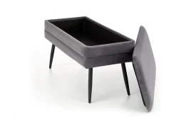 Ławka Vanel z pojemnikiem szara