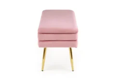 Ławka Vanel z pojemnikiem różowa/ złota