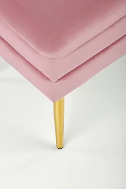 Ławka Vanel z pojemnikiem różowa/ złota