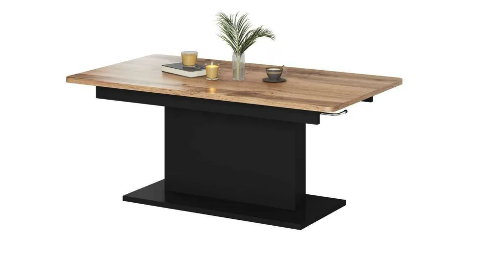 Ławostół Setty dąb wotan/ czarny mat