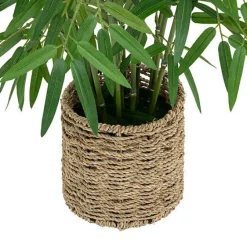 Bambus o wysokości 100 cm z doniczką z naturalnego materiału