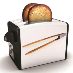 Bambusowe szczypce do serwowania z magnesem żółte