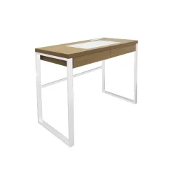 Biurko Dolem Industrial biała podstawa