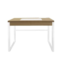 Biurko Dolem Industrial biała podstawa