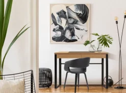 Biurko Dolem Industrial biała podstawa