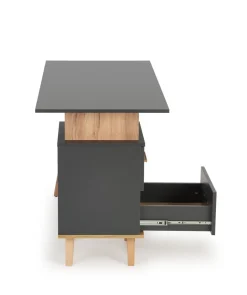 Biurko Exena dąb wotan/ antracyt