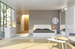 Biurko Flory biały połysk