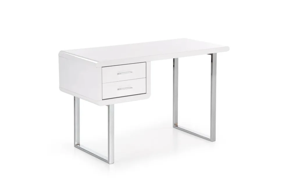 Biurko Gala białe/chrom