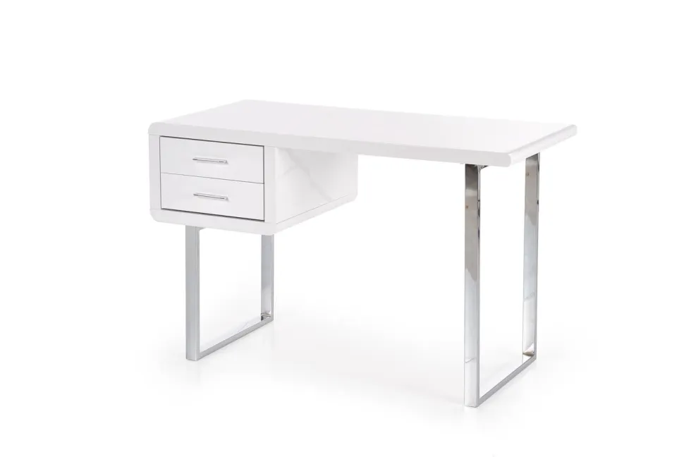 Biurko Gala białe/chrom
