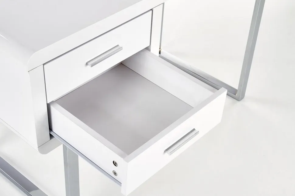 Biurko Gala białe/chrom