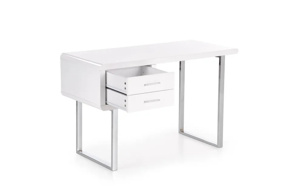 Biurko Gala białe/chrom