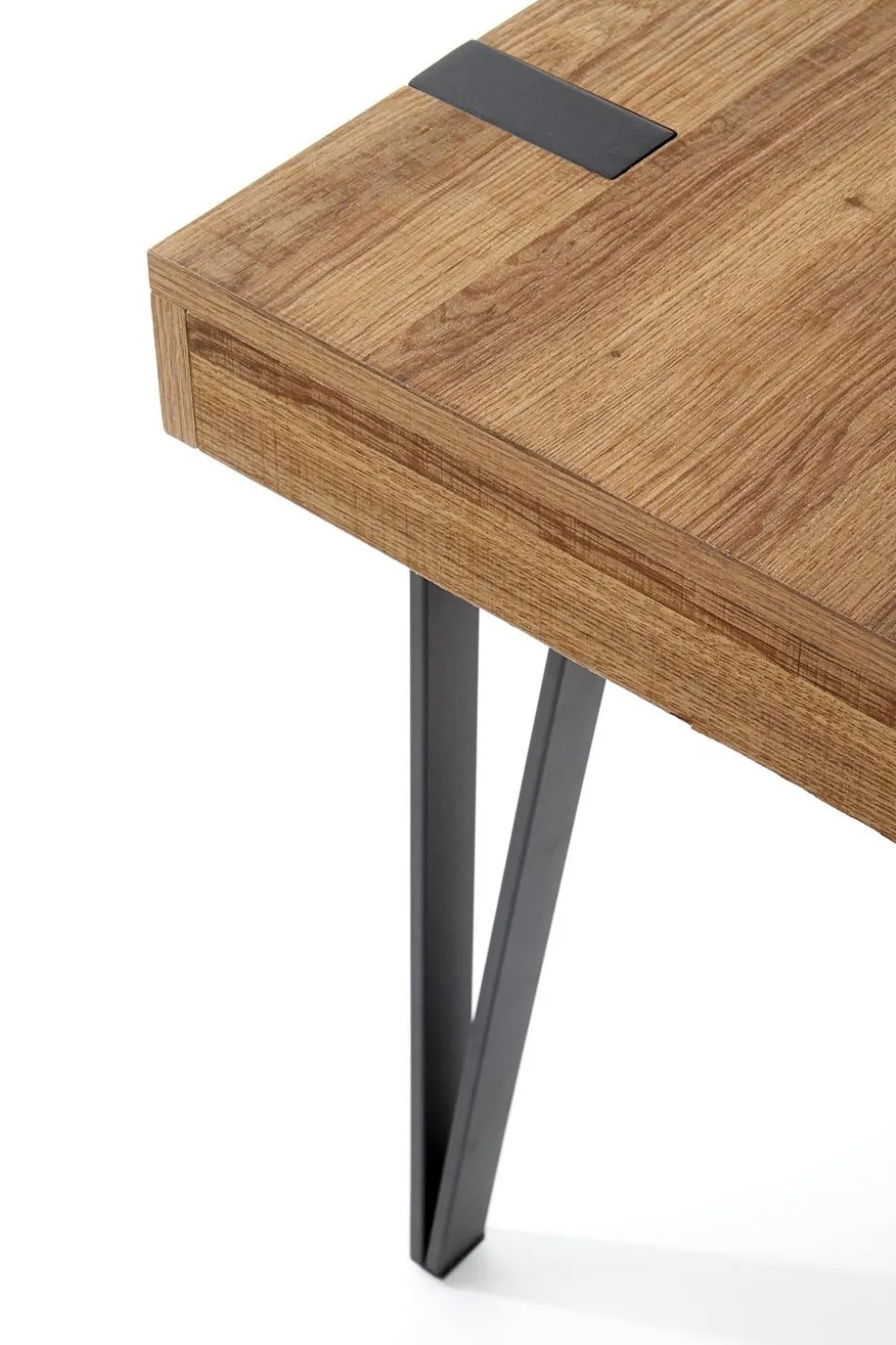 Biurko Indorika orzech miodowy/czarne