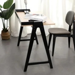 Biurko Malmo naturalne/czarne szerokie