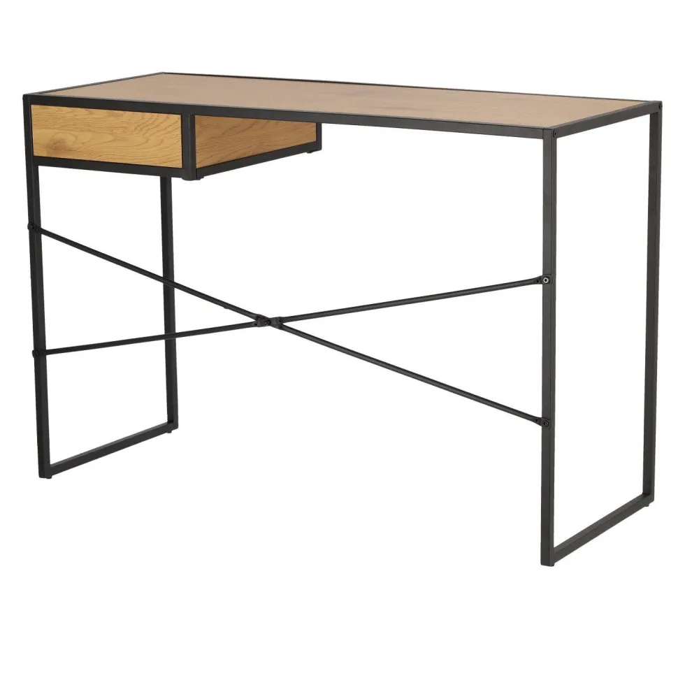 Biurko Oxford Dąb z szufladą naturalny/czarny