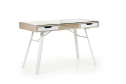 Biurko Sabal dąb sonoma/ białe