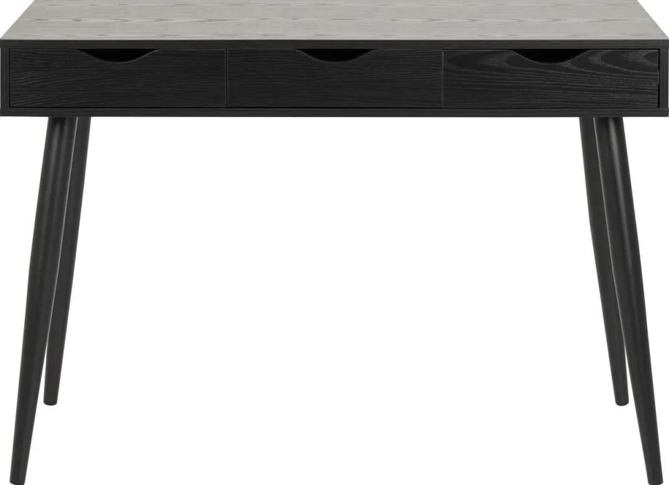Biurko Scandi czarne z 3 szufladami