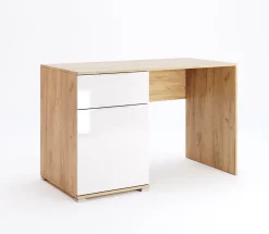 Biurko Tissa dąb craft/biały połysk