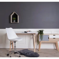 Biurko Vojens białe/ naturalne