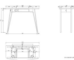 Biurko Woodstock dąb z szufladą