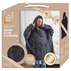 Bluza / snuddie z syntetycznego futerka szara