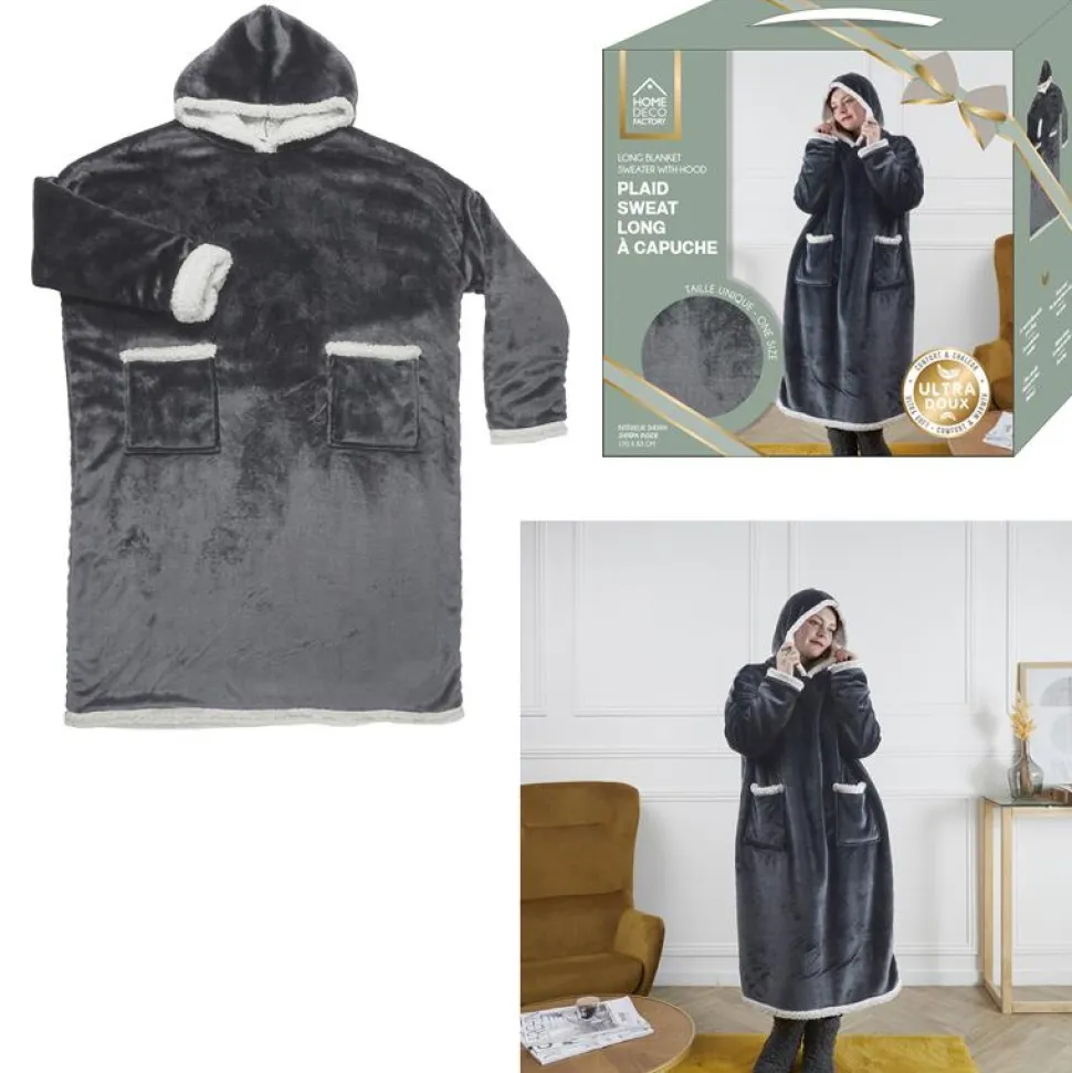 Bluza długa/snuddie szara