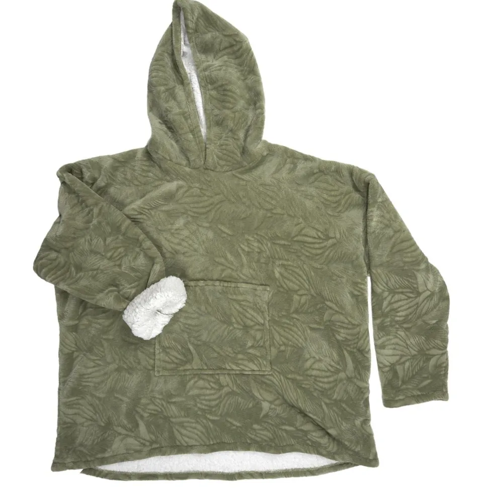 Bluza ocieplana z kapturem/snuddie zielona