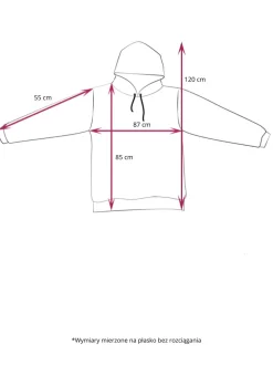 Bluza ocieplana z kapturem/snuddie zielona