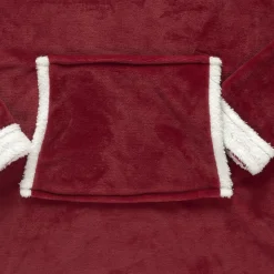 Bluza ocieplana z kieszenią/snuddie bordowa