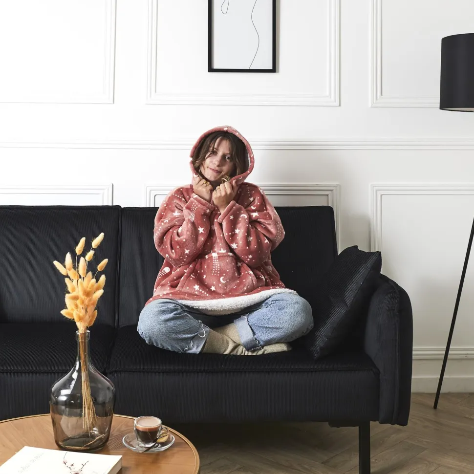 Bluza z kapturem Astro 118x83 cm różowa