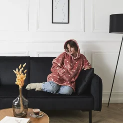 Bluza z kapturem Astro 118x83 cm różowa