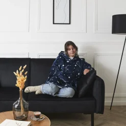 Bluza z kapturem Astro 118x83 cm niebieska