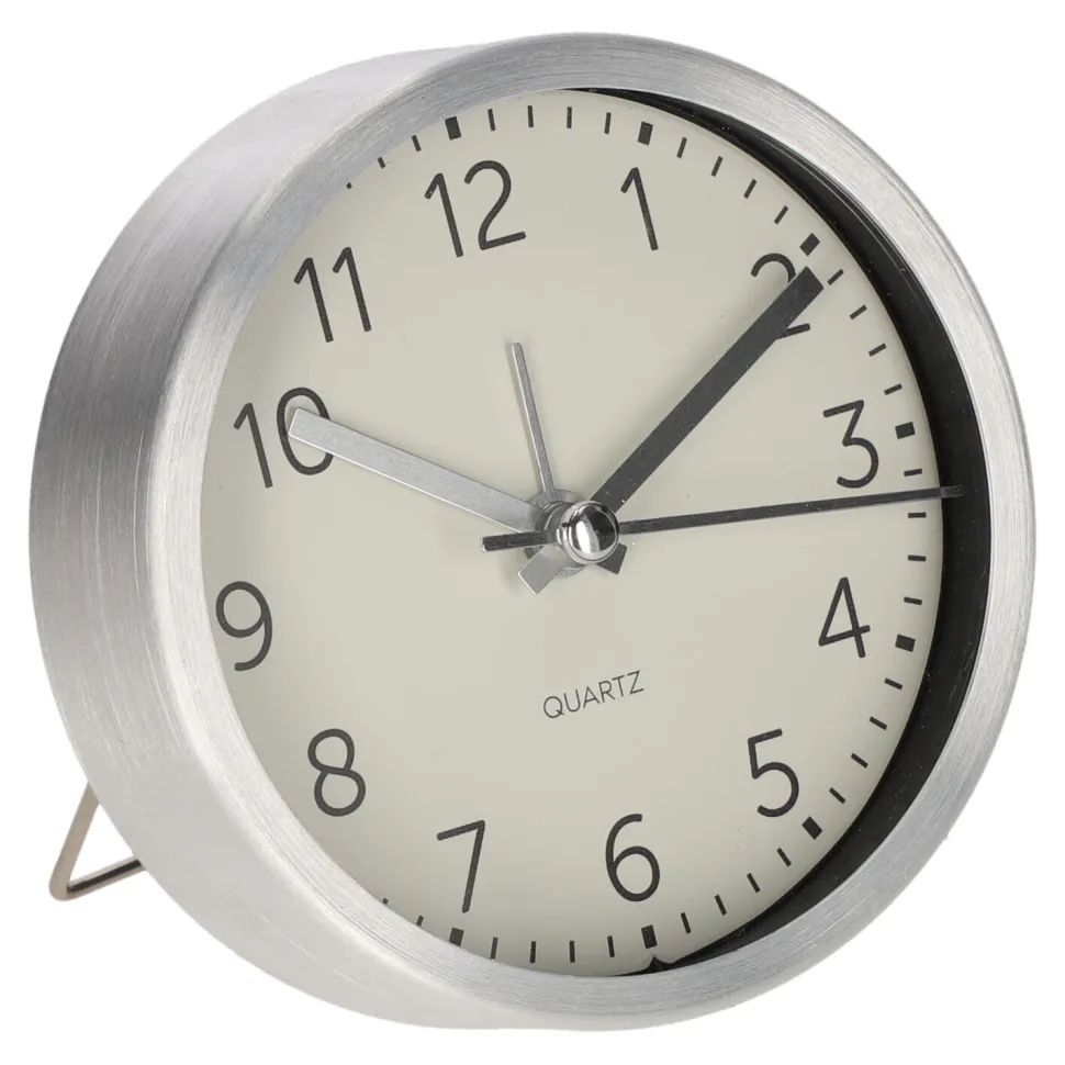 Budzik Quazi srebrny 9cm