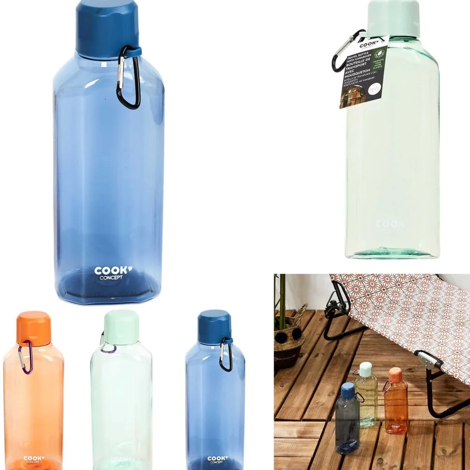 Butelka/ bidon do wody z karabińczykiem miętowa