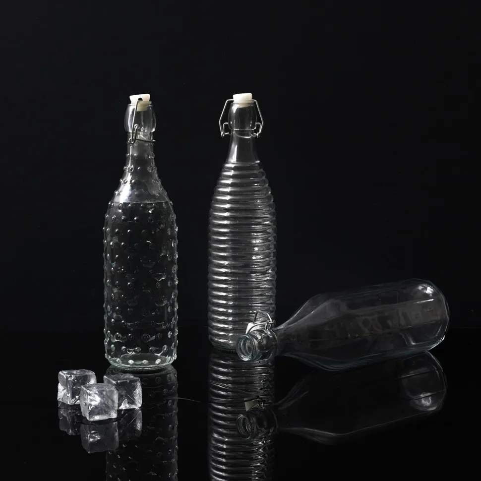 Butelka szklana 1L gładka