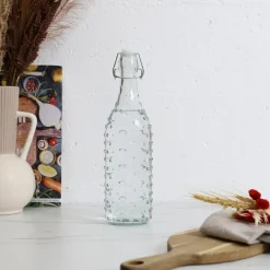 Butelka szklana 1L kropki