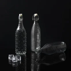 Butelka szklana 1L paski