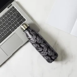 Butelka termiczna Flower czarna 500ml