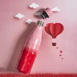 Butelka termiczna 500ml serca różowo-czerwona