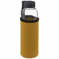 Butelka w pokrowcu szklana 500ml żółta
