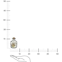 Butelka z suszonymi kwiatami 8x11 cm żółty kwiat
