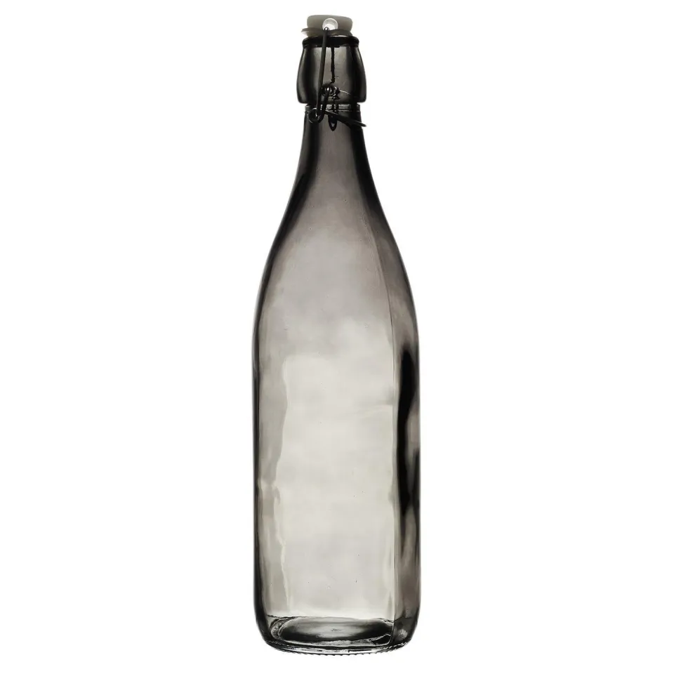 Butleka szklana 1L dymiona gładka