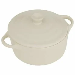 Cocotte ceramiczne 10 cm beżowe
